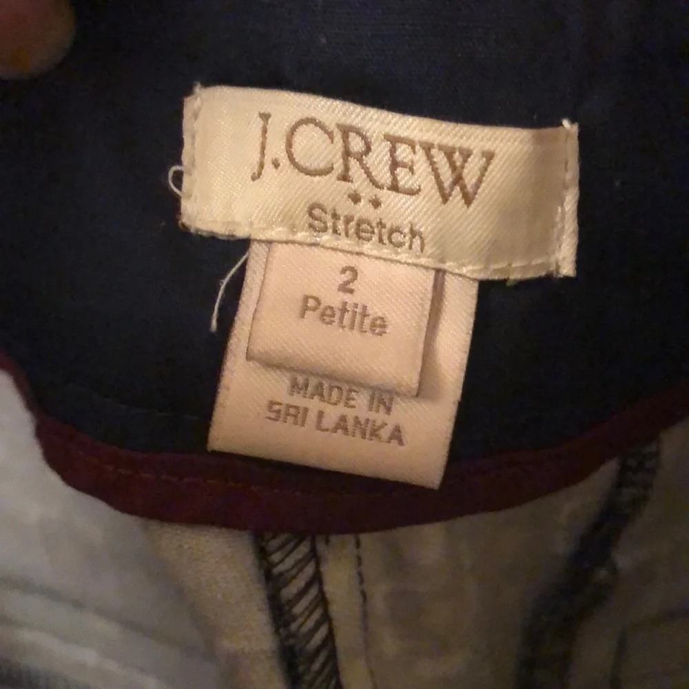 J. Crew Stretch Print Blue Ankle Pants